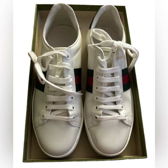Gucci White Leather Sneakers - Picture 3 of 11